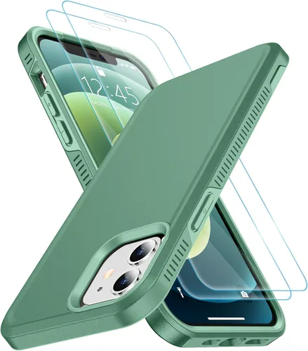 Vista 11 de SPIDERCASE Funda diseñada para iPhone 12/iPhone 12 Pro, protección contra caídas de grado militar de 10 pies, con 2 protectores de pantalla
