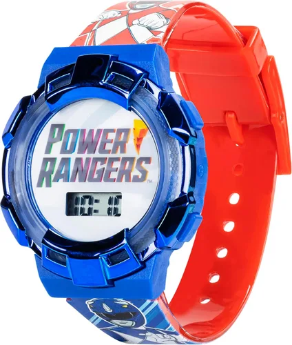 Vista 10 de Power Rangers - Reloj para niños, bisel iluminado con luces giratorias, pantalla LCD, fácil de leer, correa de plástico ajustable, perfecto