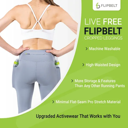 Vista 5 de FlipBelt Women's Standard Mid Rise Athletic Leggings