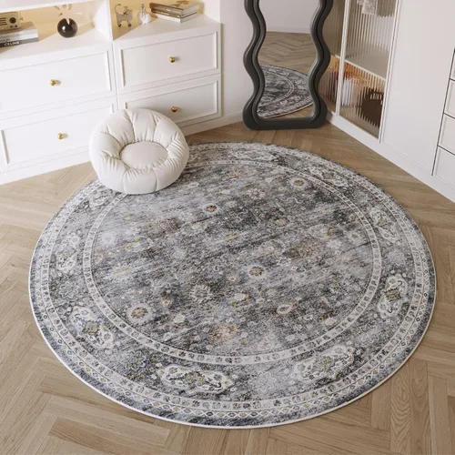 Vista 182 de Rugcomf Alfombra de Entrada de 2'x3' - Patrón Paisley, Tapete para Puerta de Entrada Interior, Floral Vintage, Lavable a Máquina, Alfombra