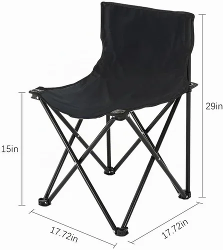 Vista 3 de Smartmak Silla de sauna plegable rápida, reforzada, adecuada para sauna, playa y picnic, color negro