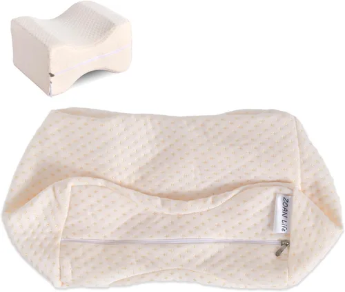 Vista 10 de Funda de almohada de rodilla de 10 x 8 x 6.3 pulgadas, funda de almohada de repuesto para piernas, funda de almohada de rodilla con cremallera