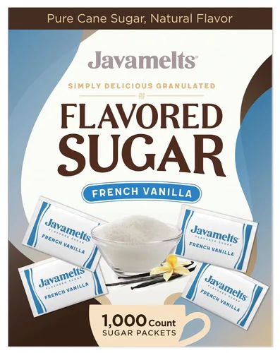 Vista 14 de Javamelts Paquetes de azúcar con sabor a caramelo, azúcar de caña pura para hornear, sustituto del jarabe de café, cócteles, té, sin OMG, sin