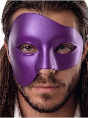 Vista 11 de Máscara de mascarada para hombre, máscara del fantasma de la ópera, máscara de baile de graduación, Mardi Gras, Haloween veneciano, media cara