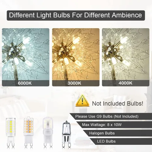 Vista 4 de Lámpara de pie de cristal de 69 pulgadas, lámpara de pie moderna con cristal K9, lámpara de pie LED con interruptor de pie de encendido/apagado