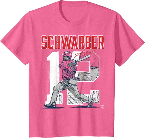 Vista 5 de Camiseta con número de jugador de Kyle Schwarber - Ropa, Azul / Patchwork, S