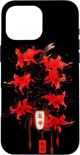 Vista 19 de iPhone 16 Red Spider Lily Funda de anime de manga estética japonesa japonesa