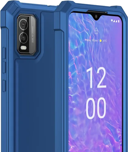 Vista 7 de Funda para Nokia C210 con protector de pantalla, parte delantera trasera de cuerpo completo, protección resistente, silicona suave esmerilada, grado