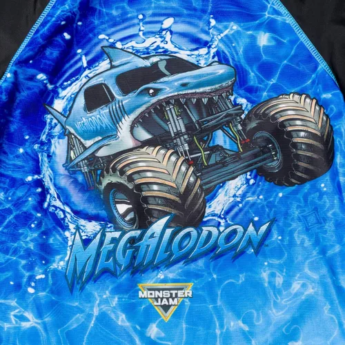 Vista 5 de Monster Jam Conjunto de traje de baño y camiseta de protección UPF 50+ de 2