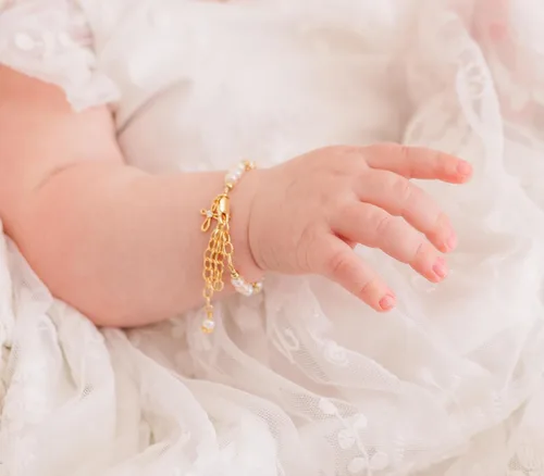 Vista 3 de Cherished Moments Baby to Bride Bracelet .925 Silver or 14K Gold-Plated Oro