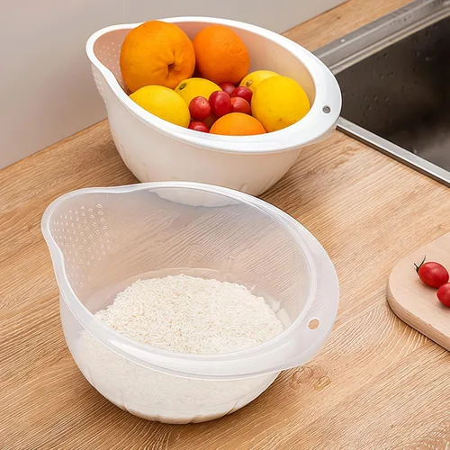 Vista 6 de Colador de arroz japonés Quinoa Lavadora de granos pequeños Limpiador de Transparente