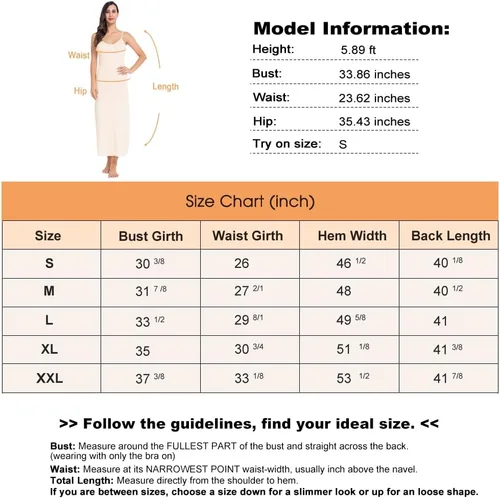 Vista 7 de MANCYFIT Camisón largo para debajo de los vestidos, camisón de longitud completa con tirantes delgados ajustables