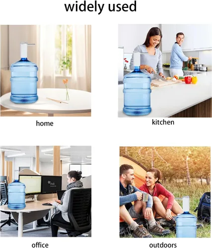 Vista 8 de Electric Water Bottle Pump Rechargeable Water Dispenser Autofolding Spout Smart Portable USB Charging for Kitchen Office Home Camping Bedroom