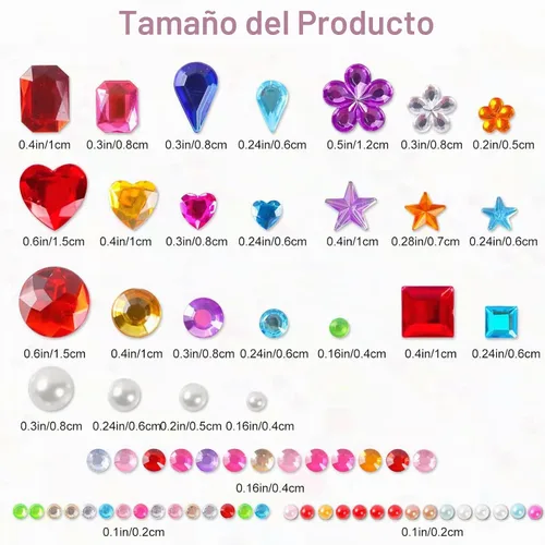Vista 2 de MYDBUYSOME 2774pcs Gemas Pegatinas Joyas para Artesanías, Gemas Adhesivas