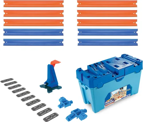 Vista 4 de Conjunto de Pista de Vehículos de Juguete Hot Wheels, Caja de Juego de Pista de Construcción de Multi Bucle & Vehículo a Escala 1:64, 10 pies