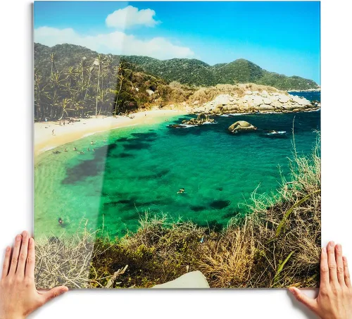 Vista 15 de Fracture - Impresión de foto en vidrio personalizada – 12 x 16 cm Tamaño de retrato extra pequeño Sube tu propia foto Arte de pared de vidrio