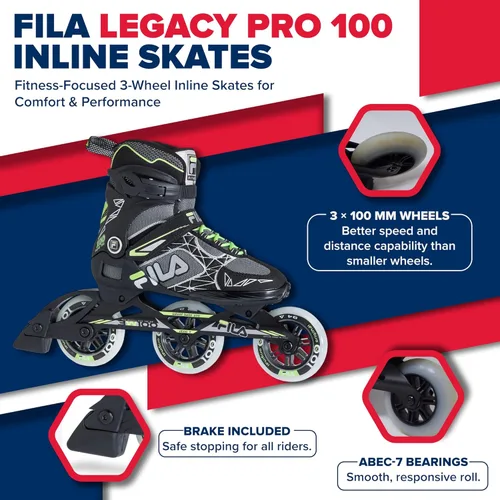 Vista 2 de FILA Legacy Pro 100 Inline Speed Skates for Women Precision, Performance, and Stability for Training in Outdoor and Indoor Rinks