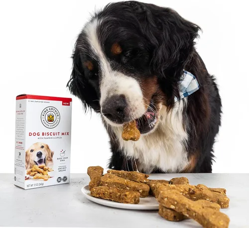 Vista 6 de King Arthur Mezcla de galletas para perros, calabaza y manzana, golosinas caseras para perros, 12 onzas