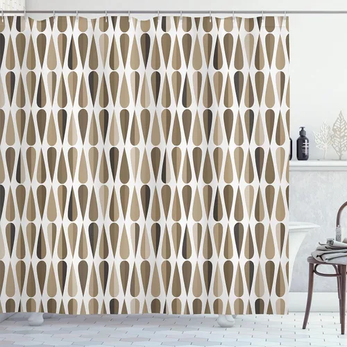 Vista 13 de Ambesonne Decor Collection cortina para regadera de baño de poliéster