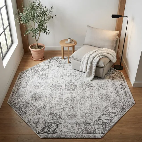 Vista 297 de Unique Loom Sofia Collection - Tapete Casino, 2 pies 2 pulgada x 3 pies 1 pulgada, rectangular, beige/tostado
