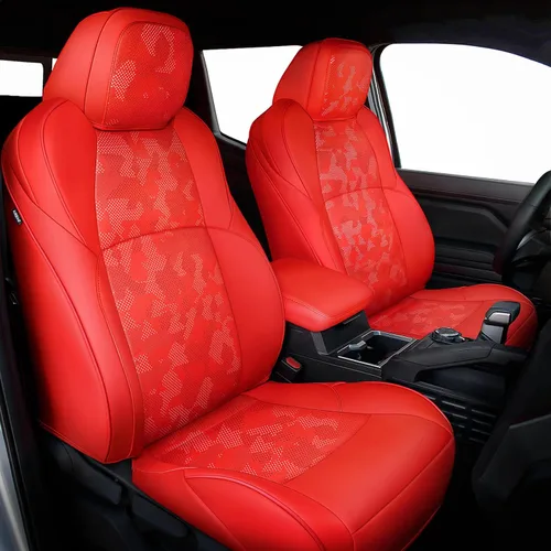 Vista 20 de Carlimeki Fundas de asiento personalizadas para Tacoma 2005 2006 2007 2008 2009 2010 2011 2012 2013 2014 2015 Crew Cab 2ª Gen Tacoma Base