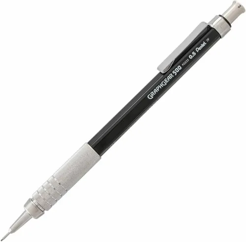 Vista 3 de Lápiz portaminas automático Pentel GraphGear 500, Marrón