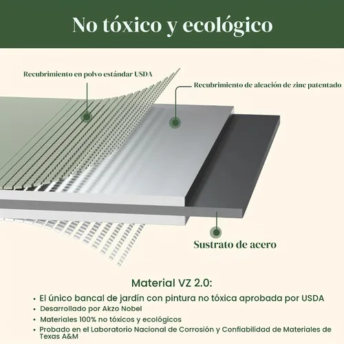 Vista 4 de Cama de jardín elevada con ruedas, macetas elevadas de grano de madera de metal de 2 x 4 pies con patas y estante de almacenamiento para patio