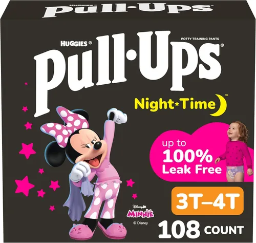 Vista 16 de Pull-Ups pañales de entrenamiento para la noche para niñas, 2T-3T, 68 unidades (el empaque pueden variar)