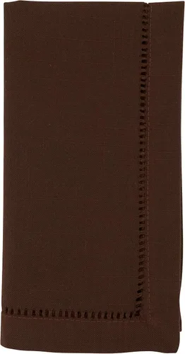 Vista 84 de SARO LIFESTYLE Servilleta de cóctel con borde cosido (juego de 12), negro, 6"x6