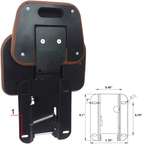 Vista 4 de TRAC SEATS Buddy Kit de montaje de asiento para tractor John Deere 7610 7710 7810 6405 6605 7430 7330 6230