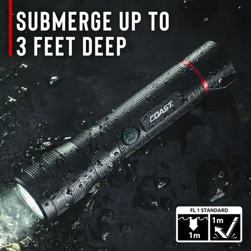 Vista 6 de Coast G60R linterna LED recargable impermeable de 1000 lúmenes, paquete de 2