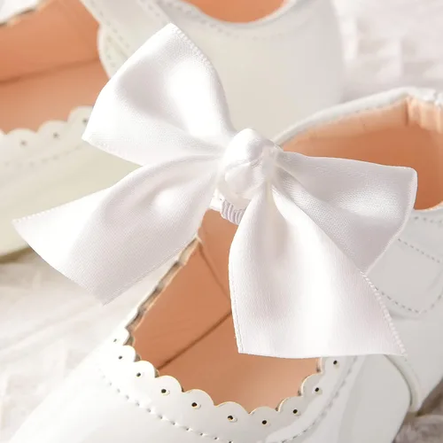 Vista 5 de Zapatos planos con lazo de cinta para niñas y bebés, vestido de princesa Mary Jane
