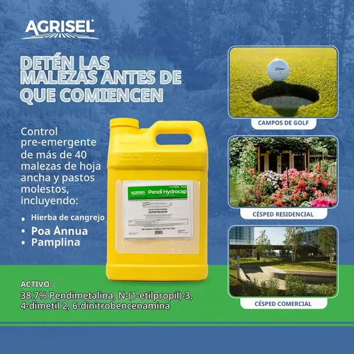 Vista 2 de Agrisel Pendi Hydrocap Herbicida fórmula pre-emergente, 320 onzas