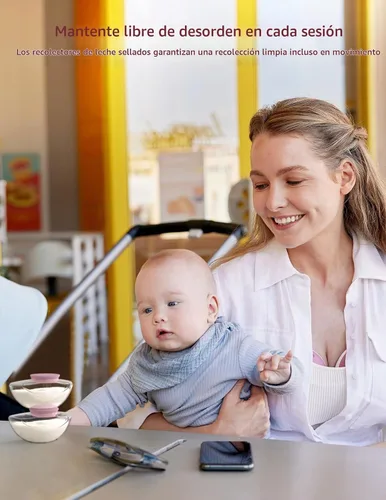 Vista 5 de Momcozy - Extractor de leche de manos libres portátil Mobile Flow M9, control discreto por aplicación con múltiples modos personalizables y 15