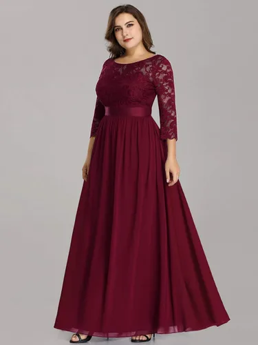 Vista 5 de Alisapan 7412 - Vestido largo de dama de honor para mujer