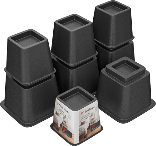 Vista 8 de Elevadores de muebles de cama de 4 pulgadas, elevadores de cama resistentes, elevadores de muebles para cama, sofá, escritorio, silla, extensores