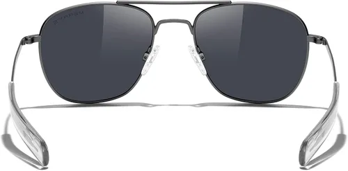 Vista 5 de MERRY'S Gafas de sol polarizadas militares clásicas cuadradas aviador para hombres o mujeres S8636