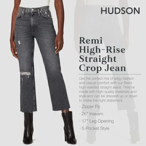 Vista 5 de HUDSON Remi - Jeans rectos de tiro alto para mujer