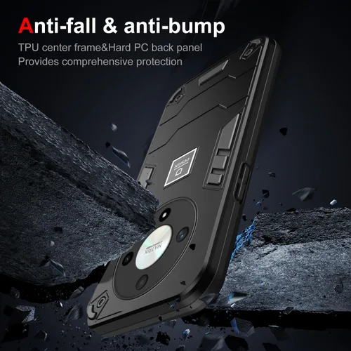 Vista 4 de Funda para teléfono compatible con Honor Magic5 Lite, compatible con Honor X9a RMO-NX1 / X40 5G RMO-AN00 funda protectora de doble capa a prueba