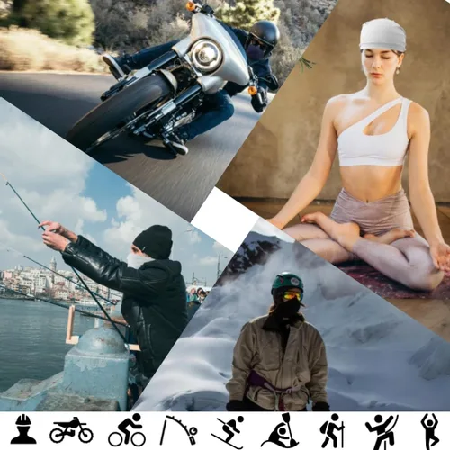 Vista 6 de WOXVM 2 paquetes de polaina para el cuello, bufanda, bufanda de Gator para enfriar el sol, pasamontañas, bandana, protección UV, para hombres
