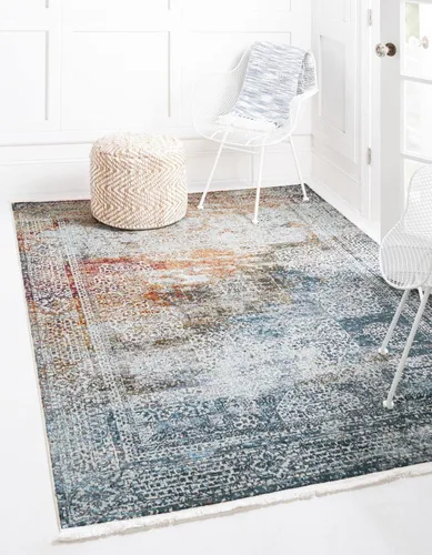 Vista 7 de Unique Loom Baracoa Collection Alfombra de área - Marimelena (2' 2" x 3' 1", Multi/ Gris)