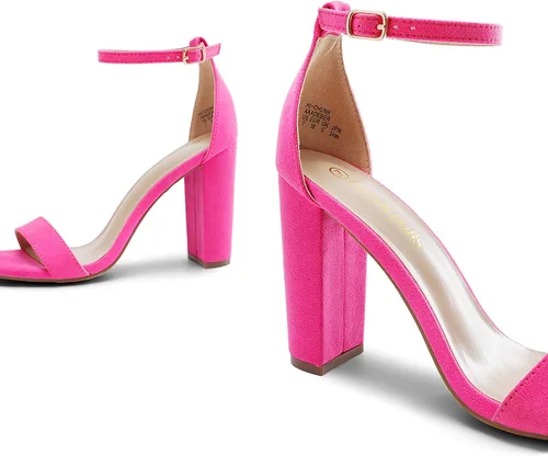 Vista 4 de DREAM PAIRS - Sandalias de tacón alto para mujer