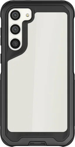 Vista 24 de Ghostek Atomic - Funda delgada para Galaxy Z Flip 4, parte trasera de aramida con parachoques de aluminio rojo, funda protectora de doble capa a