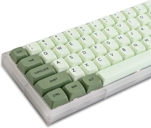 Vista 34 de Guffercty kred XDA Profile - Teclas negras minimalistas 75% Dye-sub PBT con teclas ISO para teclado mecánico MAC 60% 65% 75% 96% (muñeca negra)