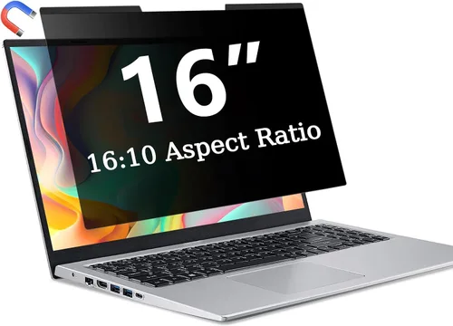 Vista 11 de Pantalla magnética de privacidad para laptop 11.6 pulgadas 16:9, filtro de Negro