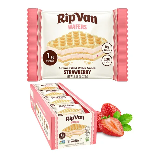Vista 13 de Rip Van Galletas de oblea de chocolate y avellana, 0.14 oz de carbohidratos