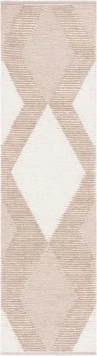 Vista 14 de SAFAVIEH Natura Collection - Alfombra de pasillo de 2 pies 3 pulgadas x 8 pies, marfil y beige, hecha a mano, lana bohemia de granja, ideal