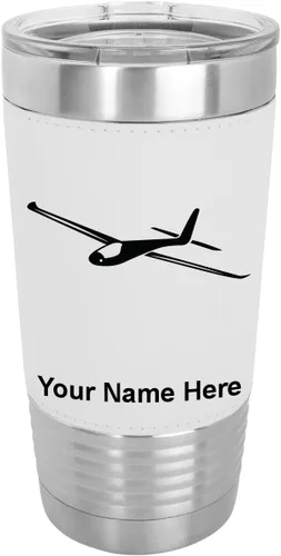 Vista 22 de LaserGram Vaso personalizado de 20 onzas, planeador (estilo béisbol)