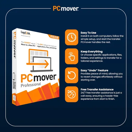 Vista 3 de Laplink PCmover Professional - Move your Applications, Files and Settings from an Old PC to a New PC - Data Transfer Software - 1 Use License
