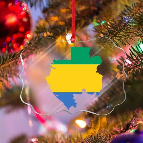 Vista 10 de Silueta de bandera de Bielorrusia, adornos de árbol de Navidad, bandera nacional, recuerdo de Navidad, adornos acrílicos de Bielorrusia